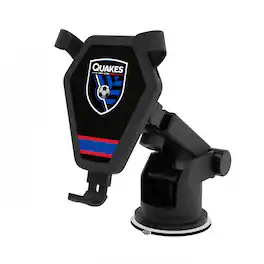Keyscaper - San Jose Earthquakes Logo Stripe Design Wireless Car Charger - Multicolor
