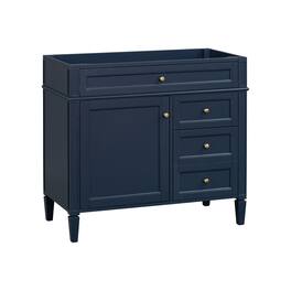 Boyel Living - 36 Inch Modern Bathroom Vanity Cabinet Two Drawers Tip Out No Sink - Blue