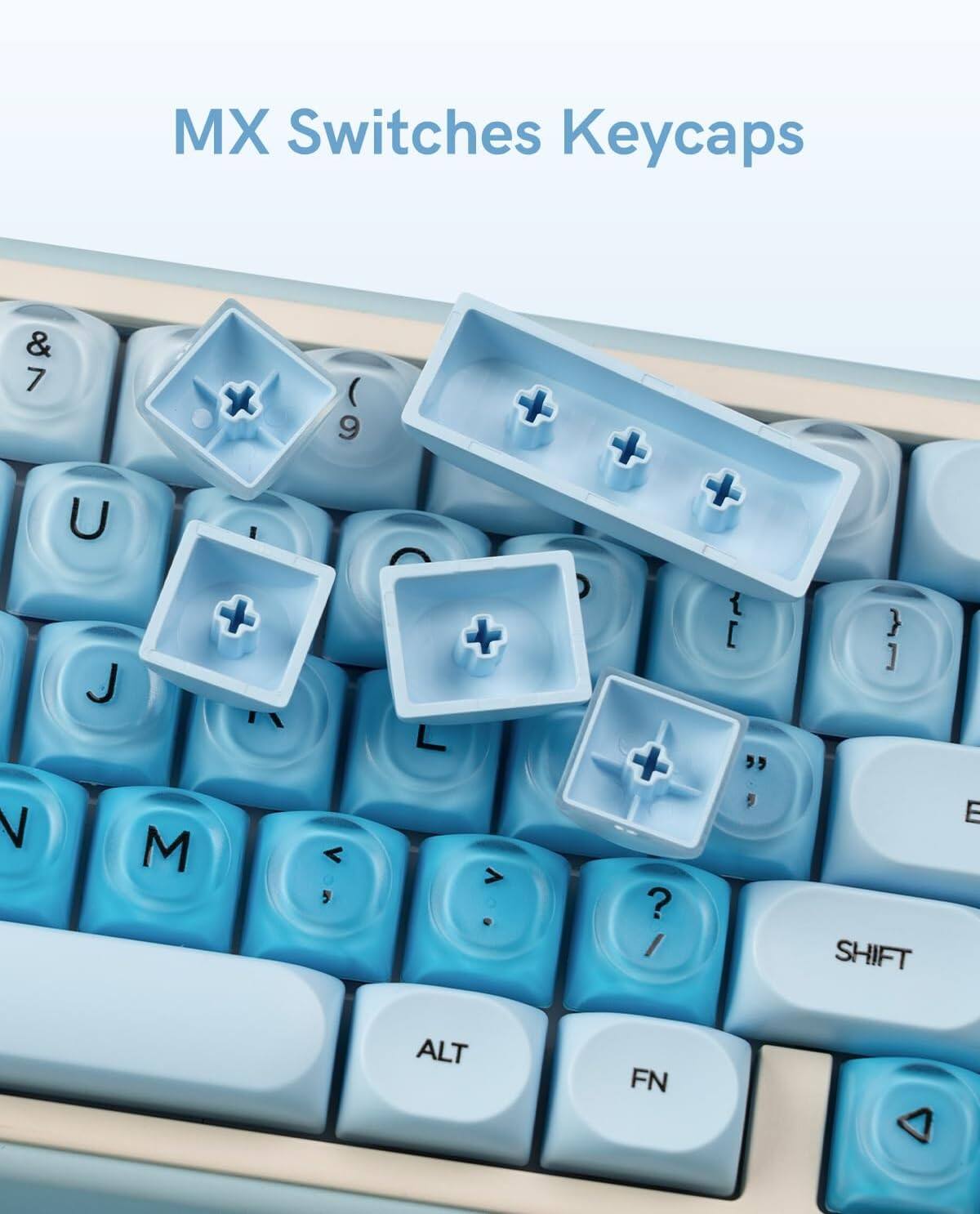 Womier PBT Keycaps, Jelly Keycaps MOA Profile for 61/68/84/87/98