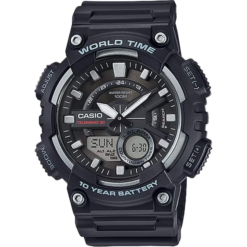 Casio - Men’s Analog-Digital Sport Watch with Dial - AEQ-110W-1AV - Black price history on PriceWatchPro
