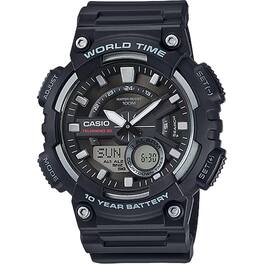 Casio - Men’s Analog-Digital Sport Watch with Dial - AEQ-110W-1AV - Black