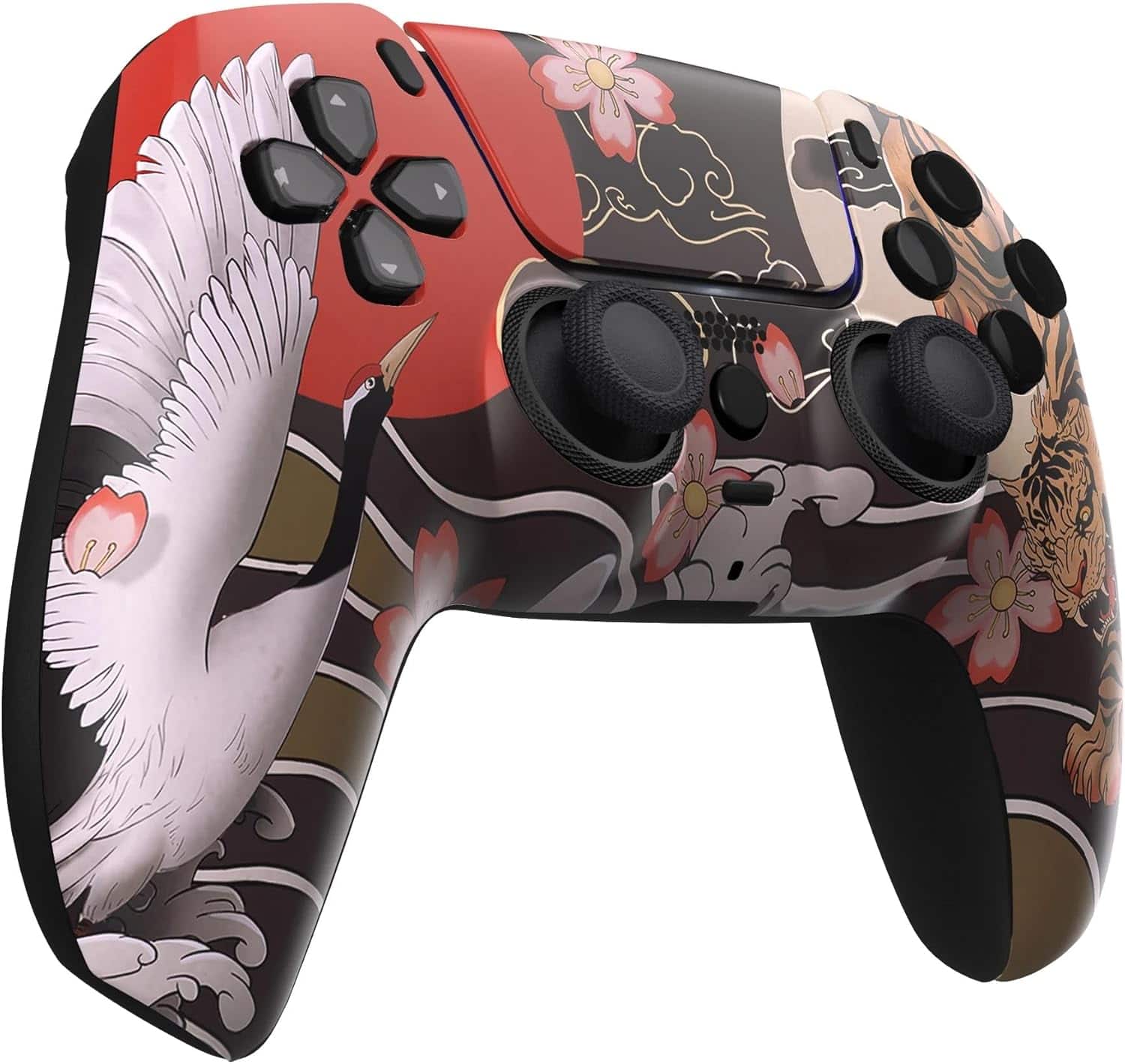 Left. Custom Controllerzz - Custom Wireless Controller for PS5 - Tiger Blossom.