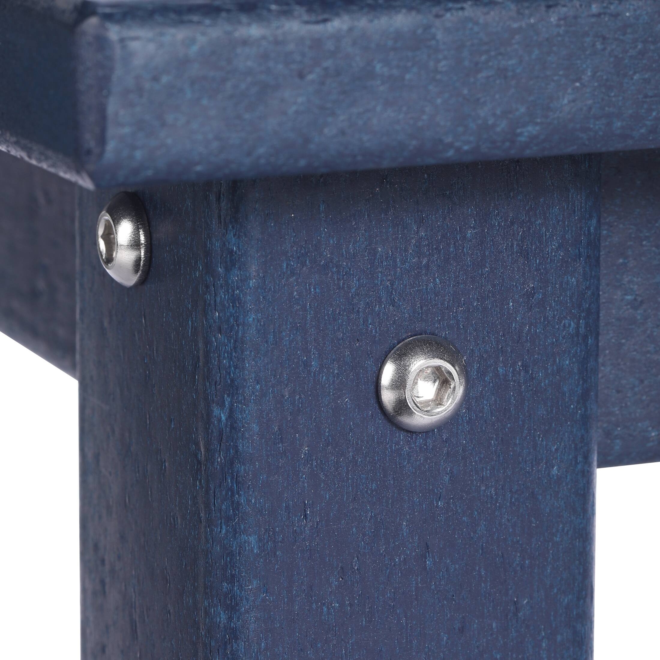 Alt View 6. WestinTrends - WestinTrends Malibu Low Outdoor HDPE Square Patio Coffee Table - Navy Blue.