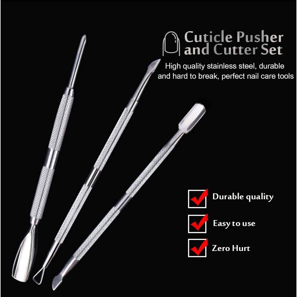 Cuticle Pusher and Cutter Set

High quality stainless steel, durable and hard to break, perfect nail care tools

- Durable quality
- Easy to use
- Zero Hurt