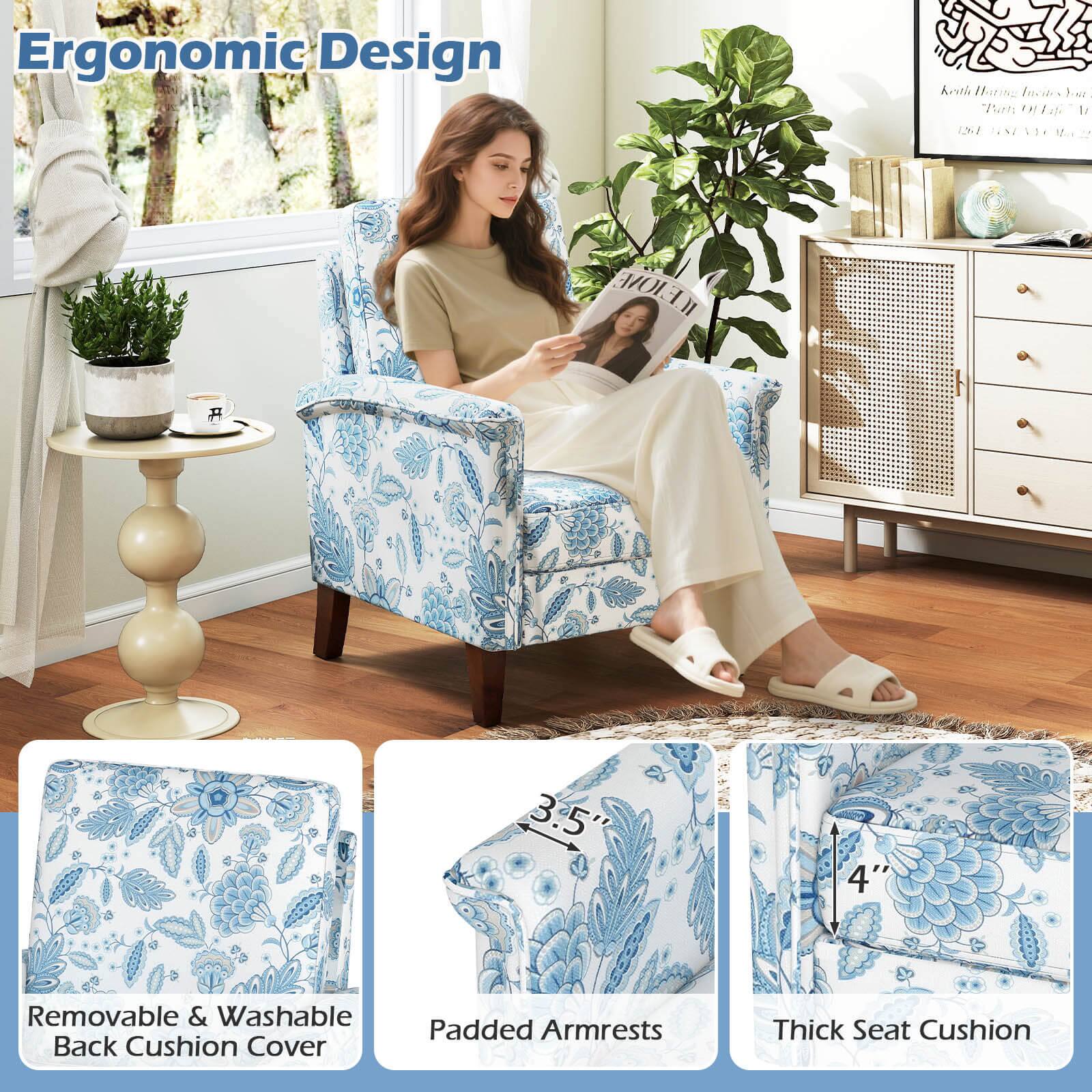 Ergonomic Design

- Removable & Washable Back Cushion Cover
- Padded Armrests
- Thick Seat Cushion

Dimensions:
- Armrests: 3.5"
- Seat Cushion: 4"
