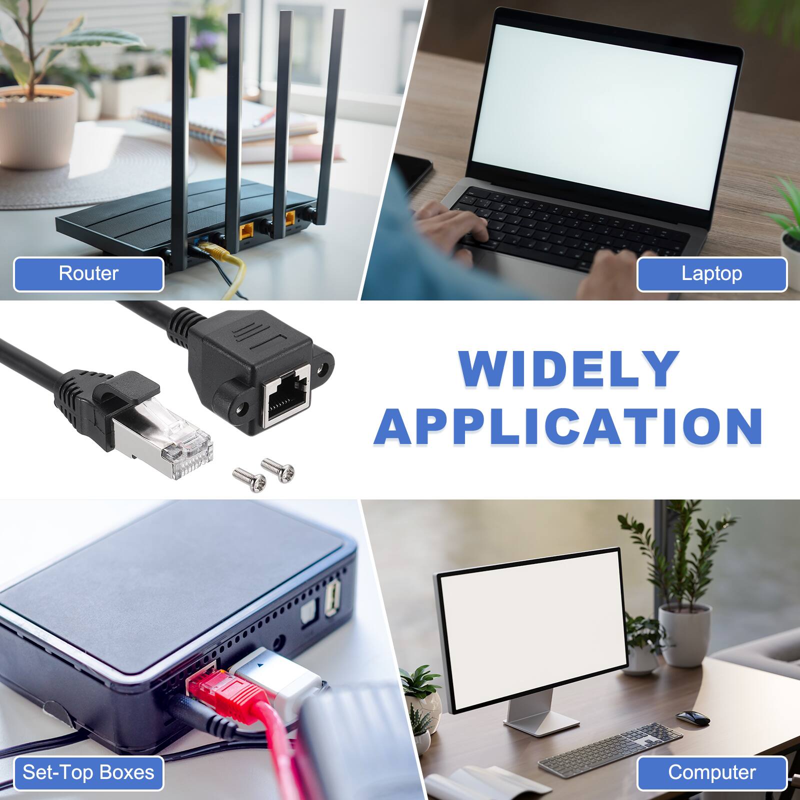 - 1 5 . - - - - + . J a .  2 - - - - P - J d - Router Laptop WIDELY APPLICATION Set-Top Boxes Computer