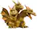 Left. Bandai - Toho Monster Series - Enshrined Monsters King Ghidrah (1964) 4.7" Figure.
