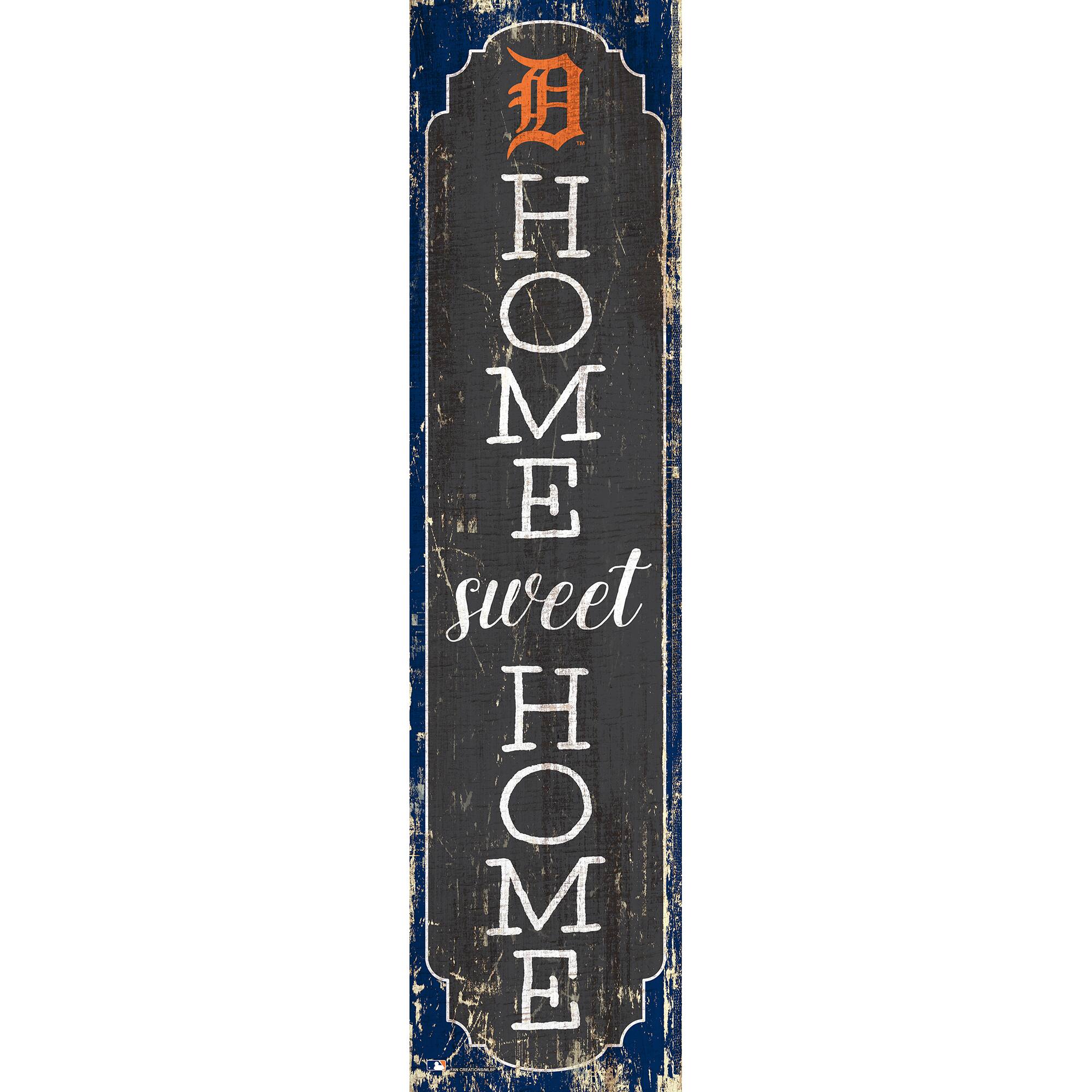 Detroit Tigers 24" Home Sweet Home Leaner Sign