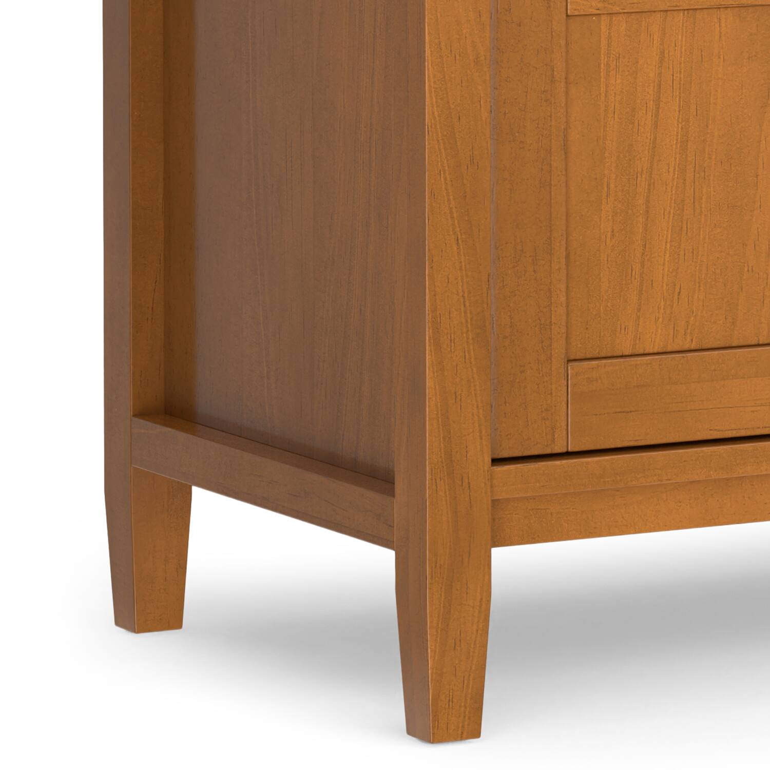 Alt View 7. Simpli Home - Warm Shaker SOLID WOOD 42 inch Wide Transitional TV Media Stand - Light Golden Brown.