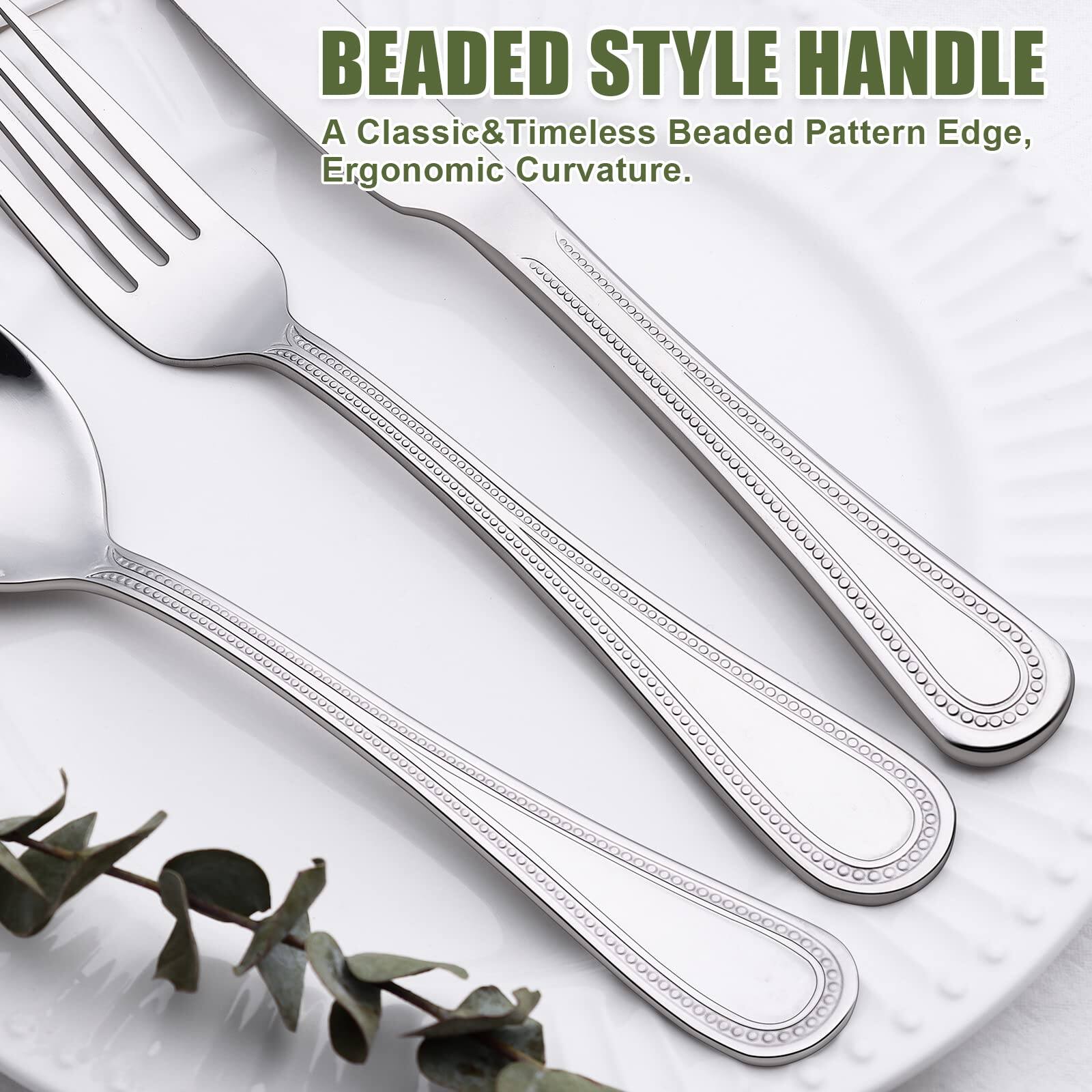 BEADED STYLE HANDLE  
A Classic & Timeless Beaded Pattern Edge, Ergonomic Curvature.