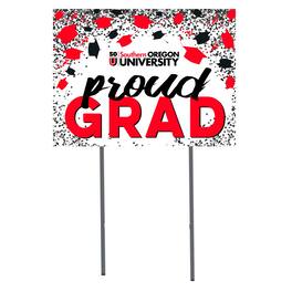 Jardine - Southern Oregon Raiders 18" x 24" Proud Grad Yard Sign - White