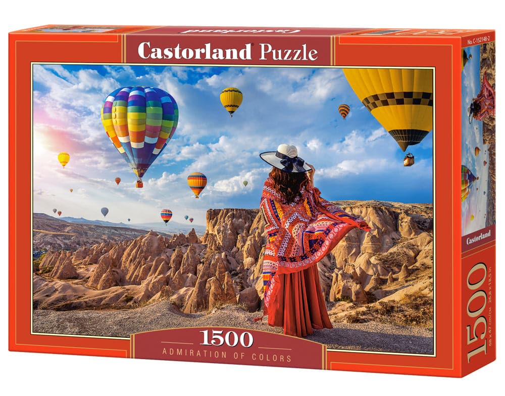Castorland - 1500 Piece Jigsaw Puzzles, Admiration of colors, Colorful balloons, Landscape puzzles, Scenic, C-152148-2 - Red
