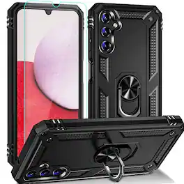 Kitcheniva - Samsung Galaxy A16 5G Protective Case Phone Cover and Screen Protector Set - Black