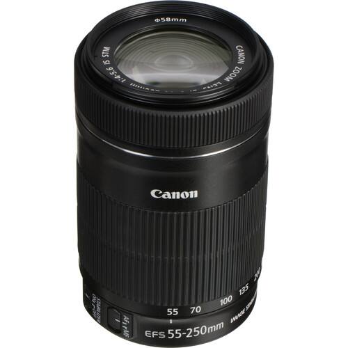 58mm STM IS 1:4-5.6 111en CANON ZOOM FU Canon Ivo 64 STABILIZER I AFI rMF 135 100 55 70 IMAGE EFS 55-250mm