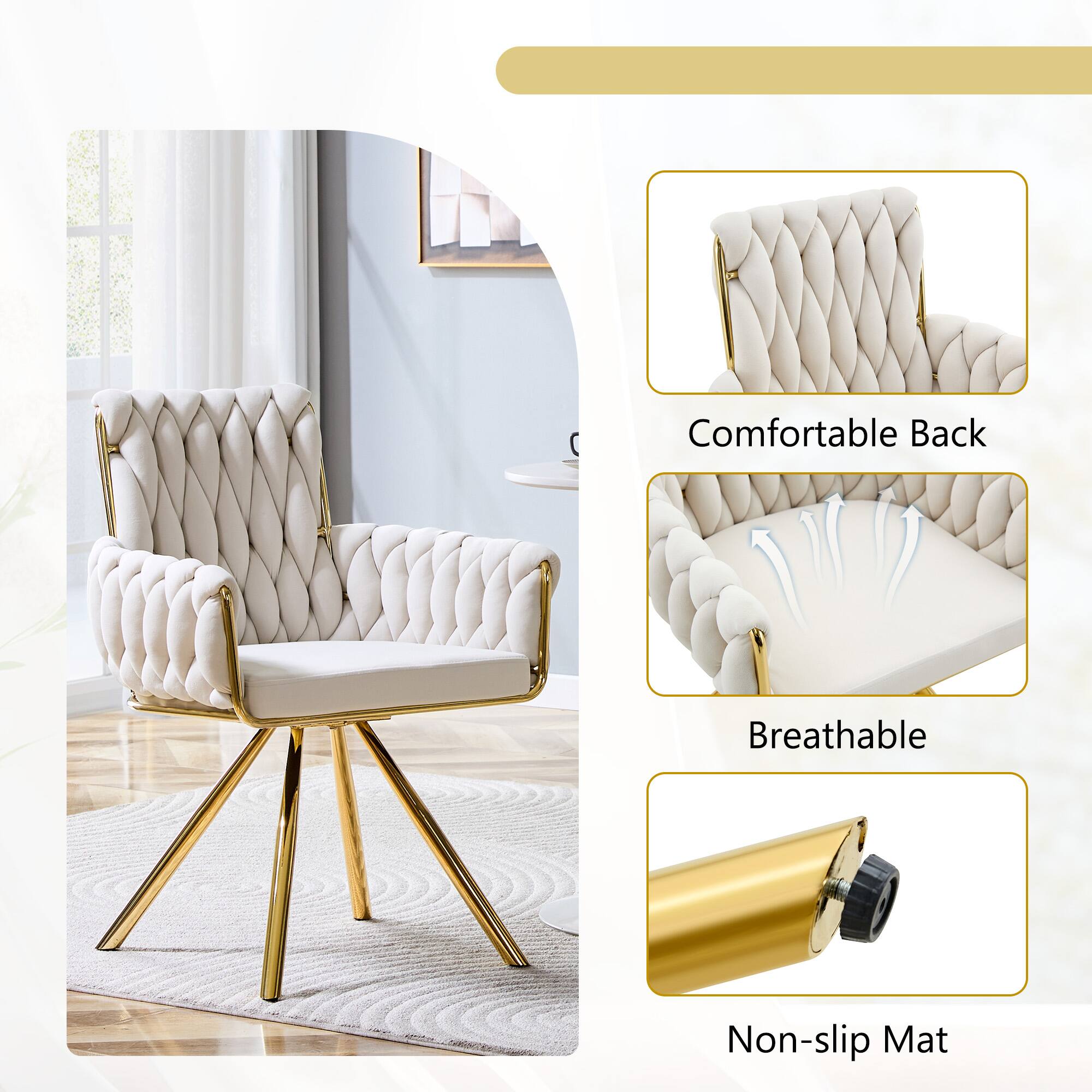 Comfortable Back  
Breathable  
Non-slip Mat
