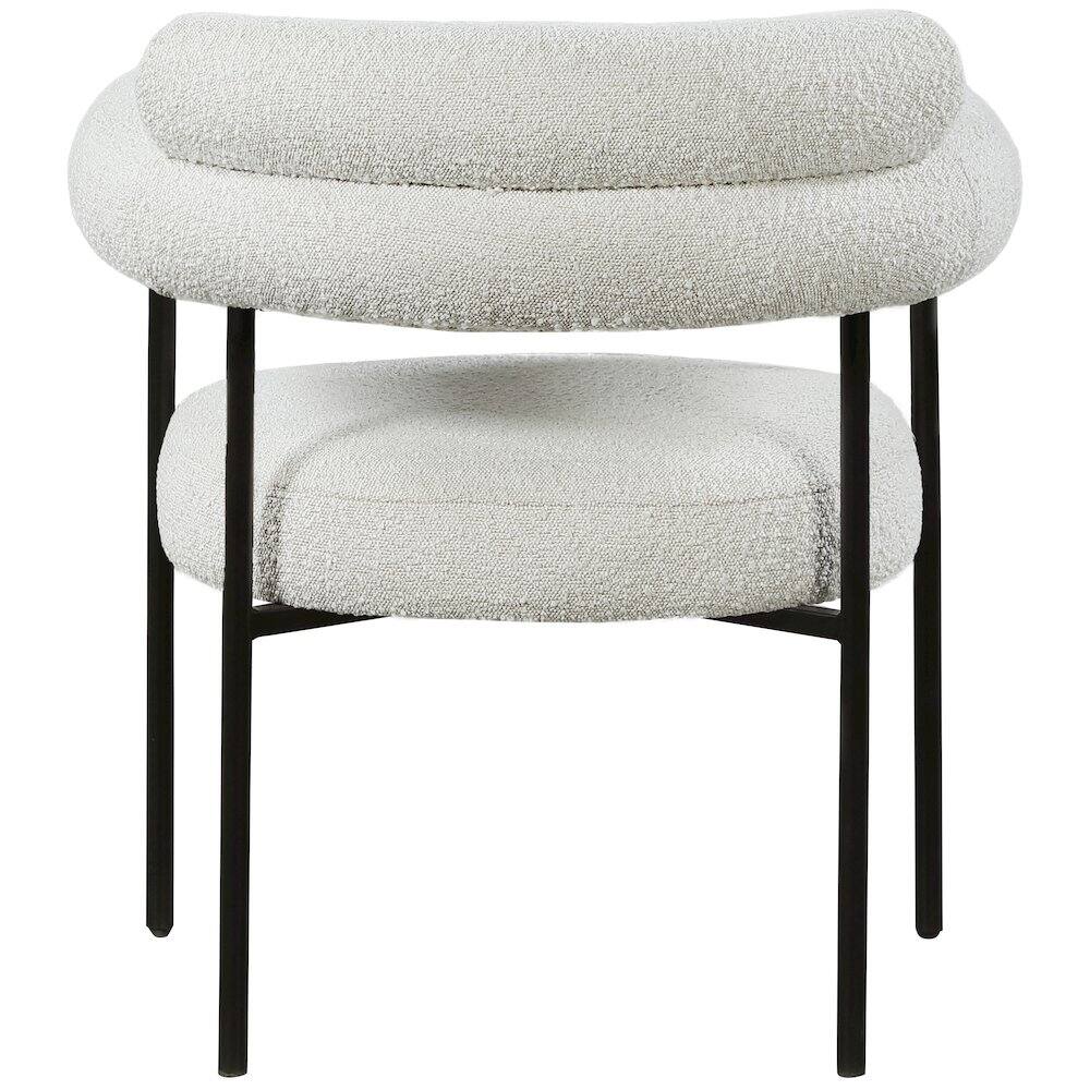 Alt View 1. Meridian Furniture - Blake Cream Boucle Fabric Dining Chair, Set of 2 - Beige.