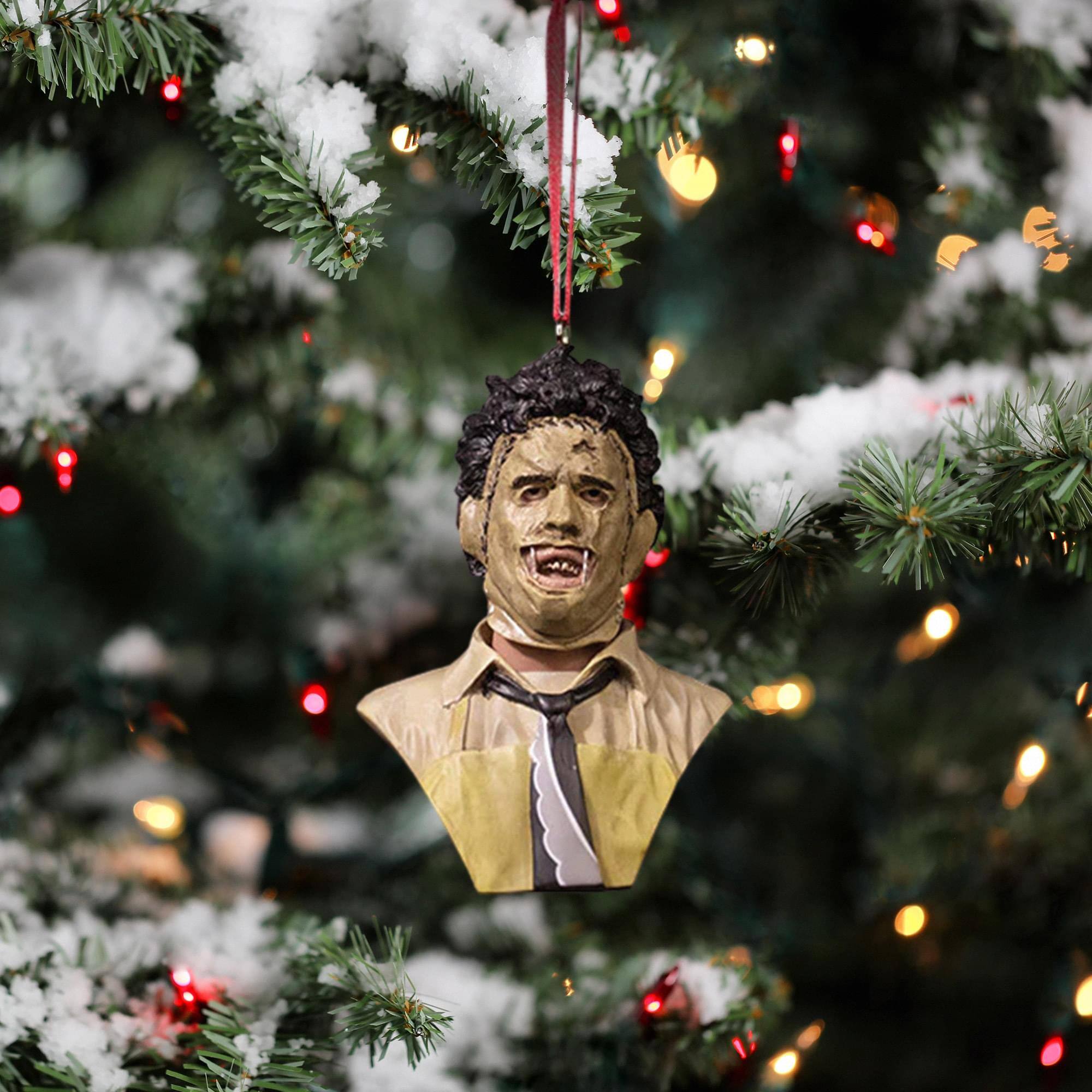 Alt View 1. Trick or Treat Studios - Texas Chainsaw Massacre Holiday Horrors Ornament | Leatherface - Beige.