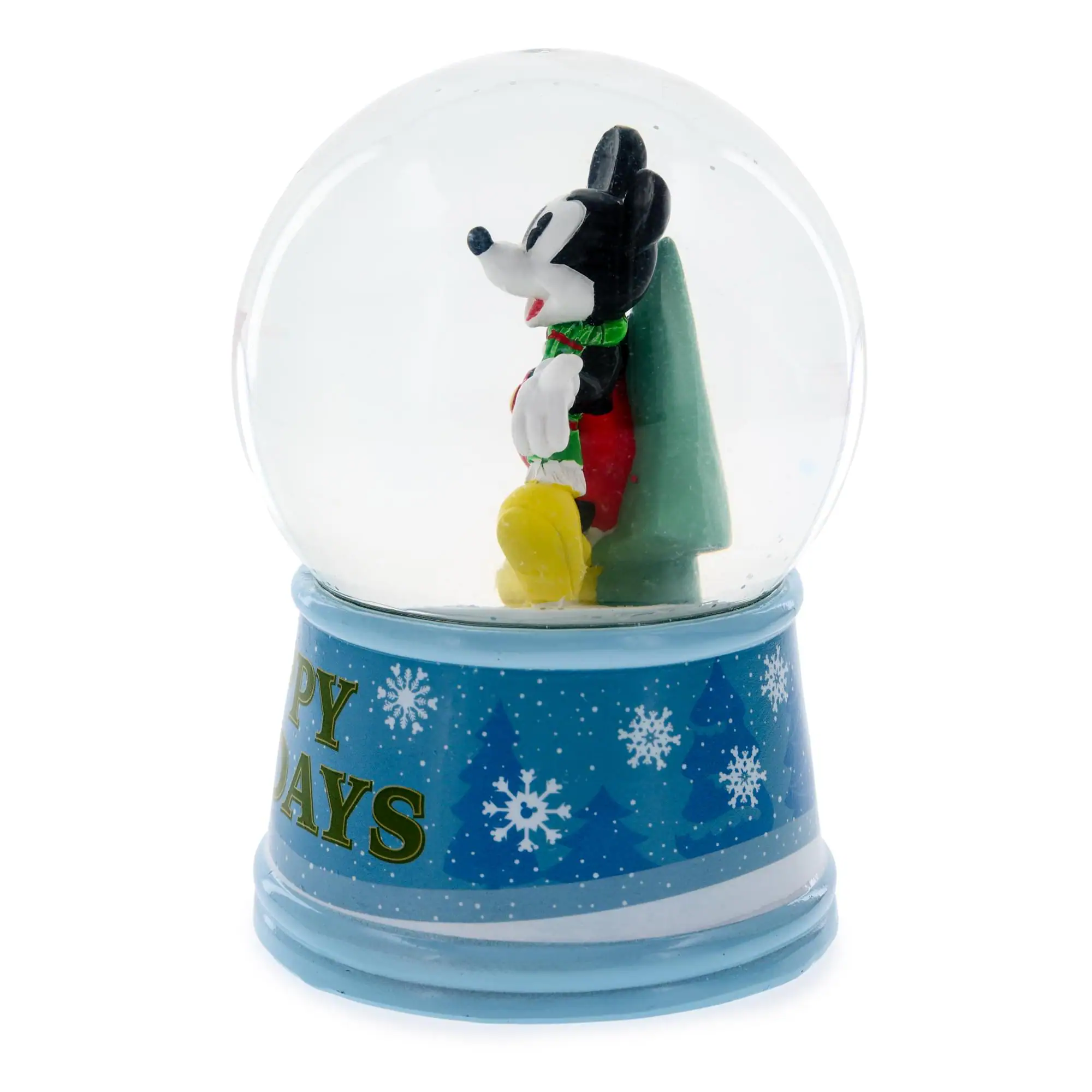 Alt View 1. Disney - Disney Mickey Mouse "Happy Holidays" Light-Up Snow Globe | 6 Inches Tall.