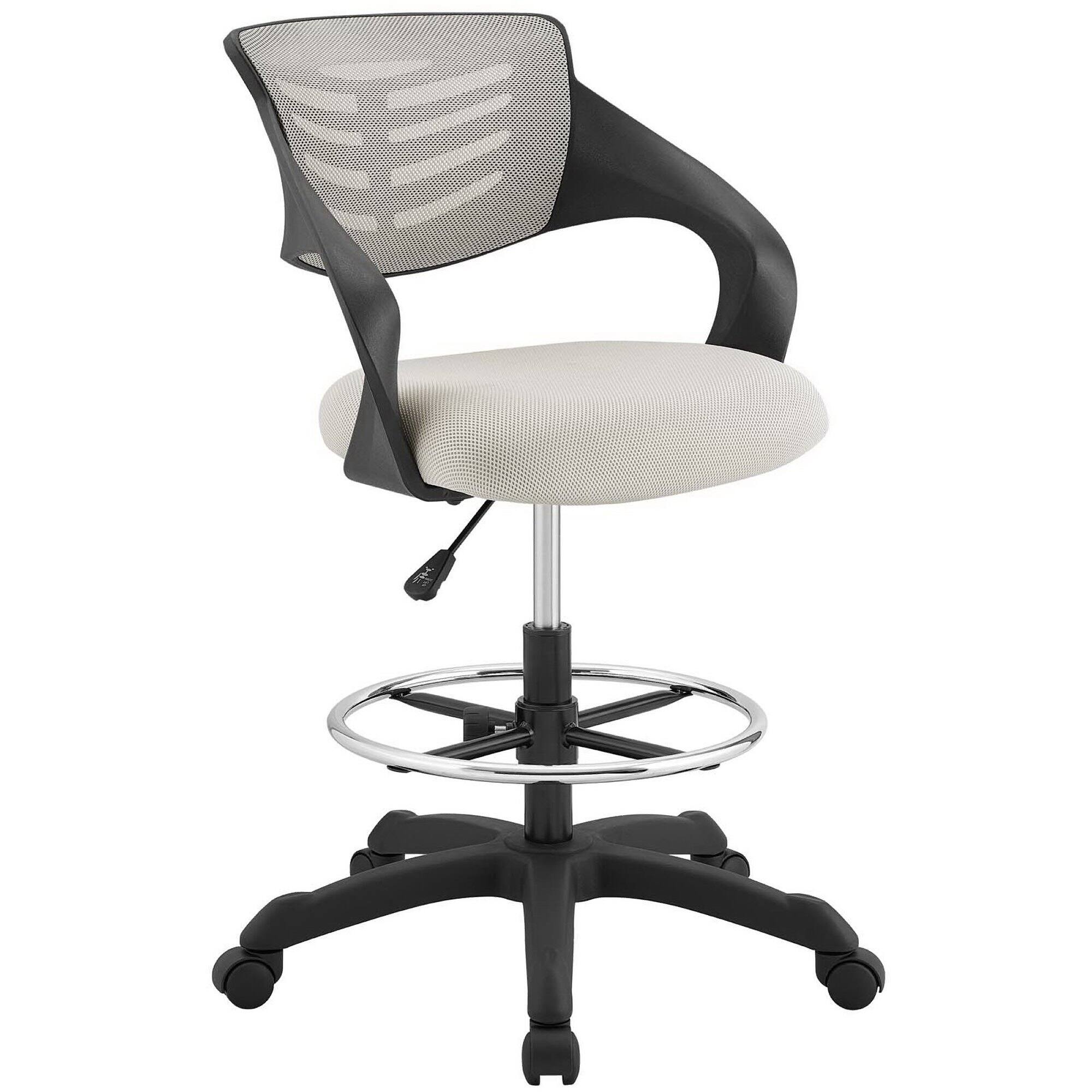Angle. Modway - Thrive Mesh Drafting Chair by Modway - Gray.