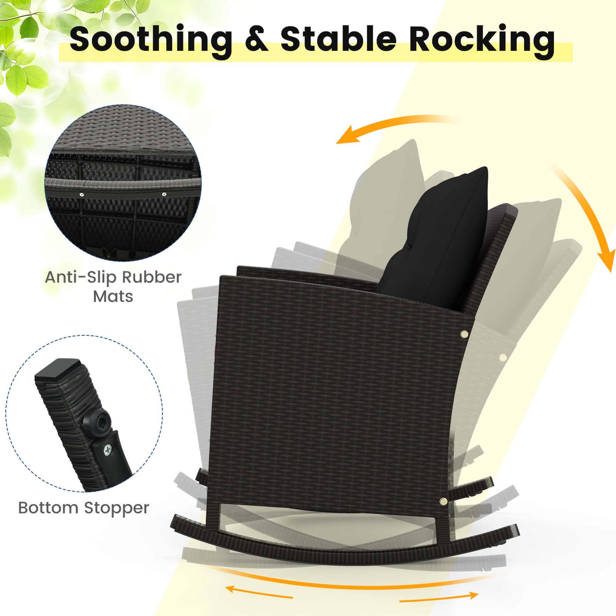 Soothing & Stable Rocking Anti-Slip Rubber Mats Bottom Stopper