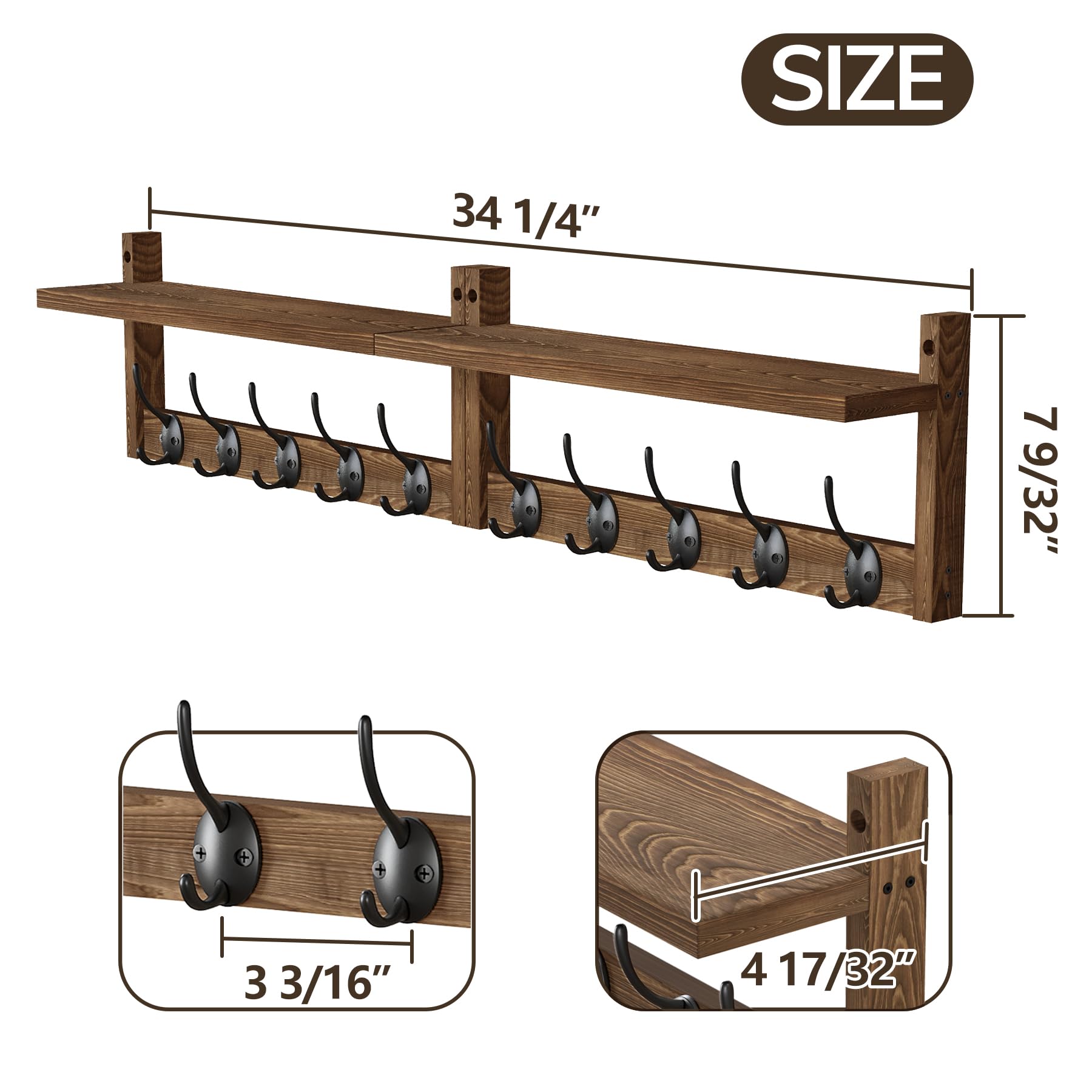 SIZE  
34 1/4"  
7 9/32"  
3 3/16"  
4 17/32"