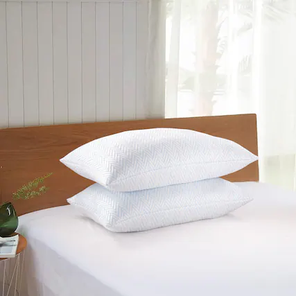 Front. Dan River - Dan River 2 Pack Cooling Down Alternative Pillow Set - Standard.