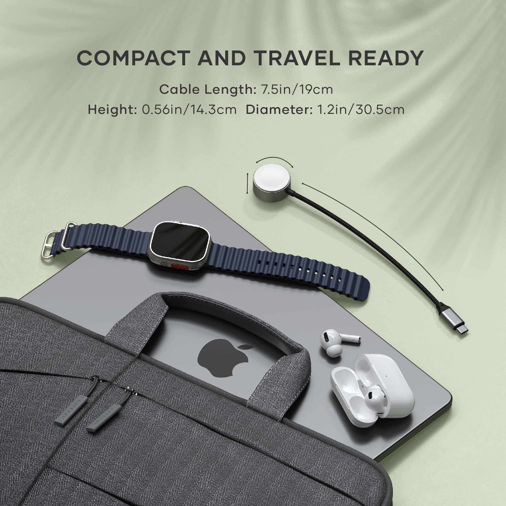 COMPACT AND TRAVEL READY

Cable Length: 7.5in/19cm  
Height: 0.56in/14.3cm  
Diameter: 1.2in/30.5cm