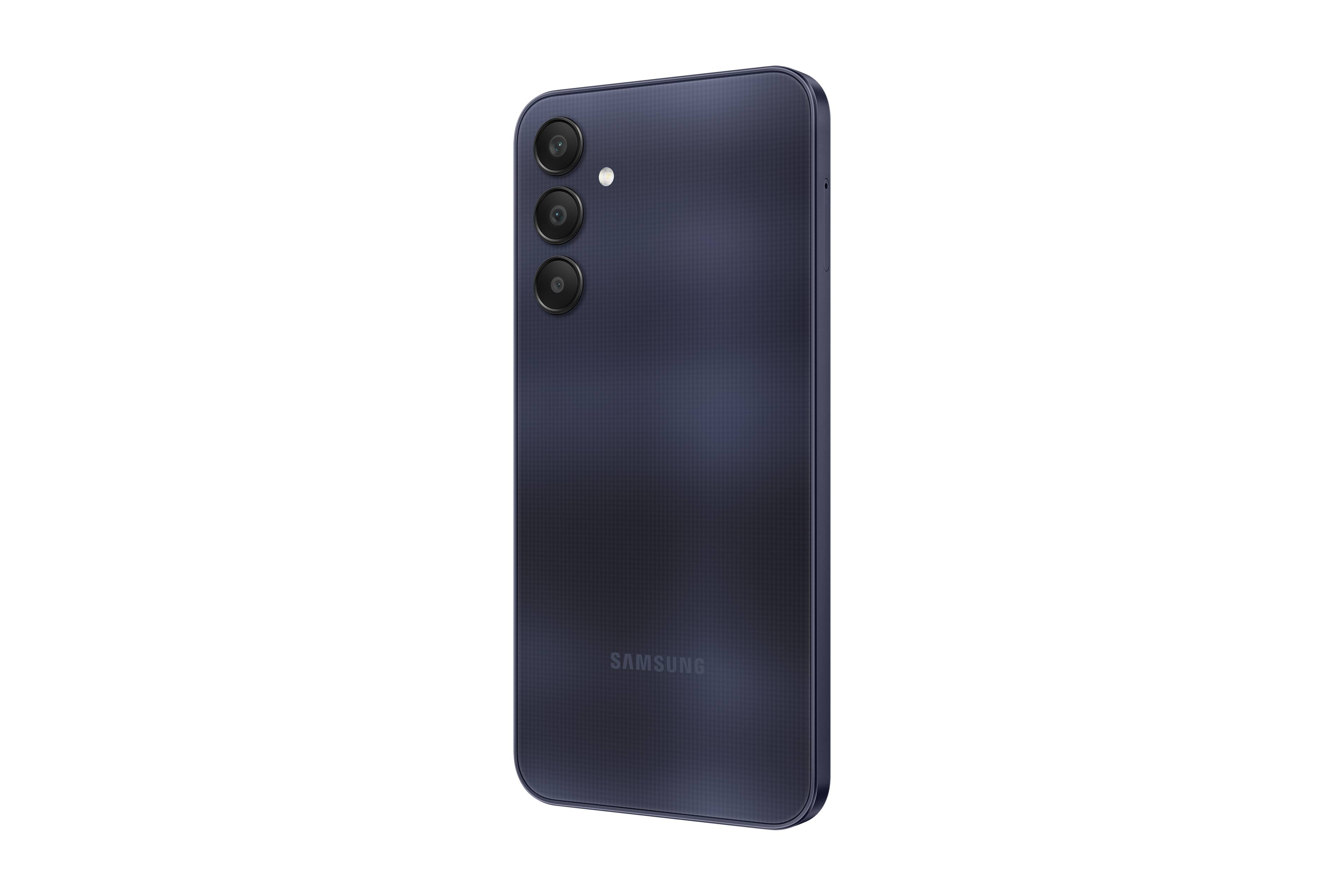 Alt View 1. Boost Mobile - Boost Mobile Samsung Galaxy A25 5G - Prepaid Smartphone - Blue Black.