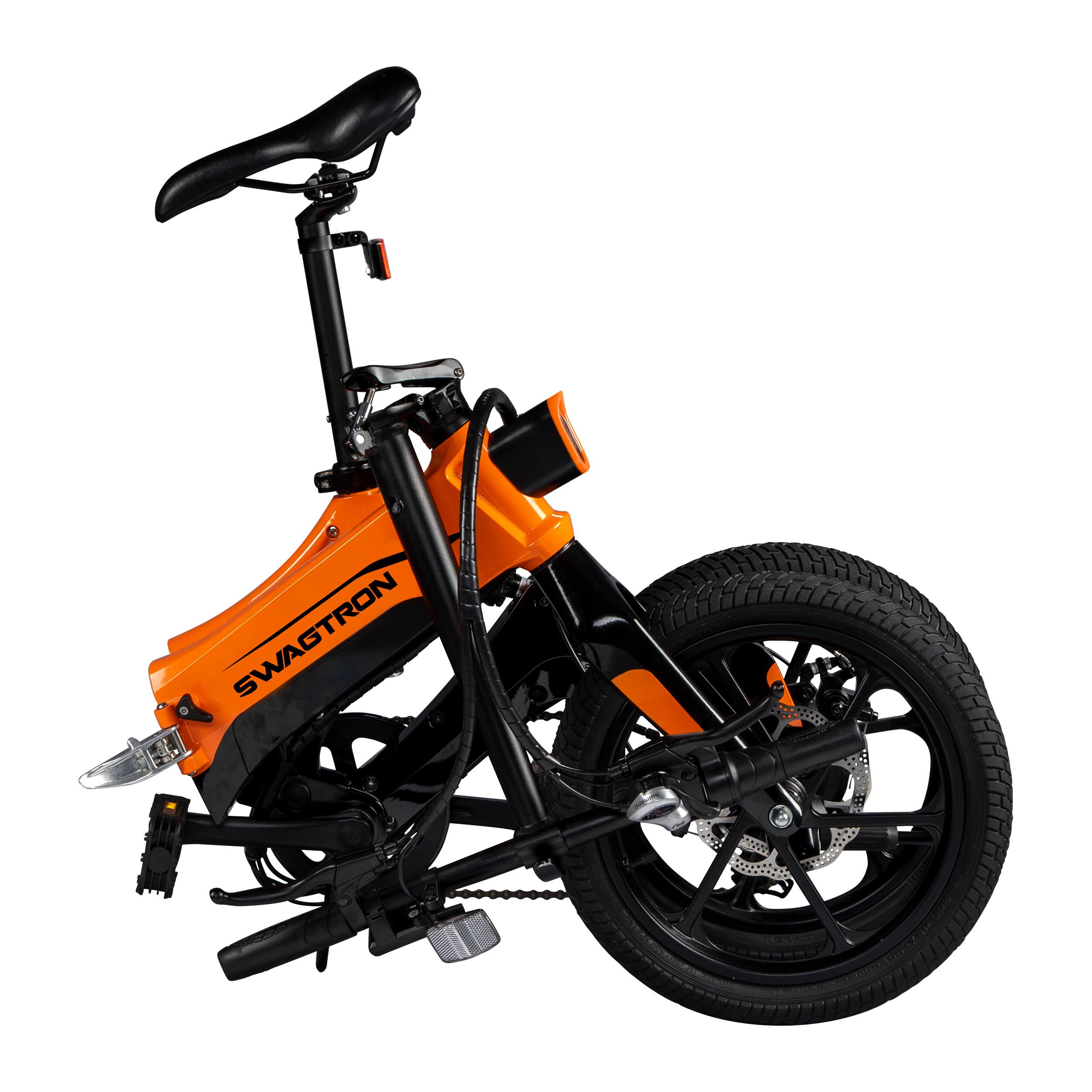 Best Buy Swagtron EB 7 Plus Electric Bike w 19 mile Max Operating Range 18.6 mph Max Speed Orange 27091 8