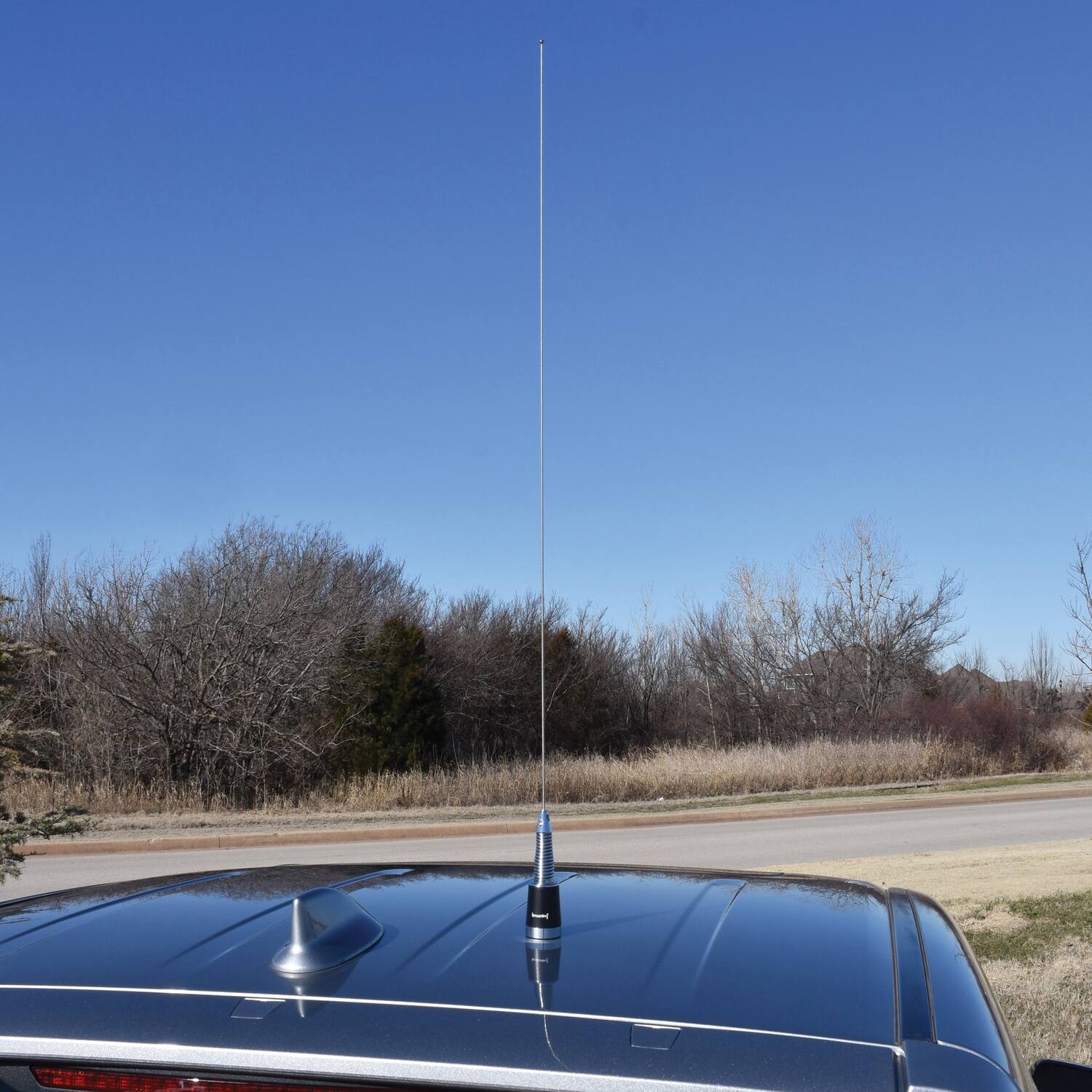 Angle. Browning - 200-Watt Pretuned Wide-Band 144-174 MHz 2.4-dBd Gain VHF Antenna BR-158-S with Spring and NMO Mounting - Stainless Steel.