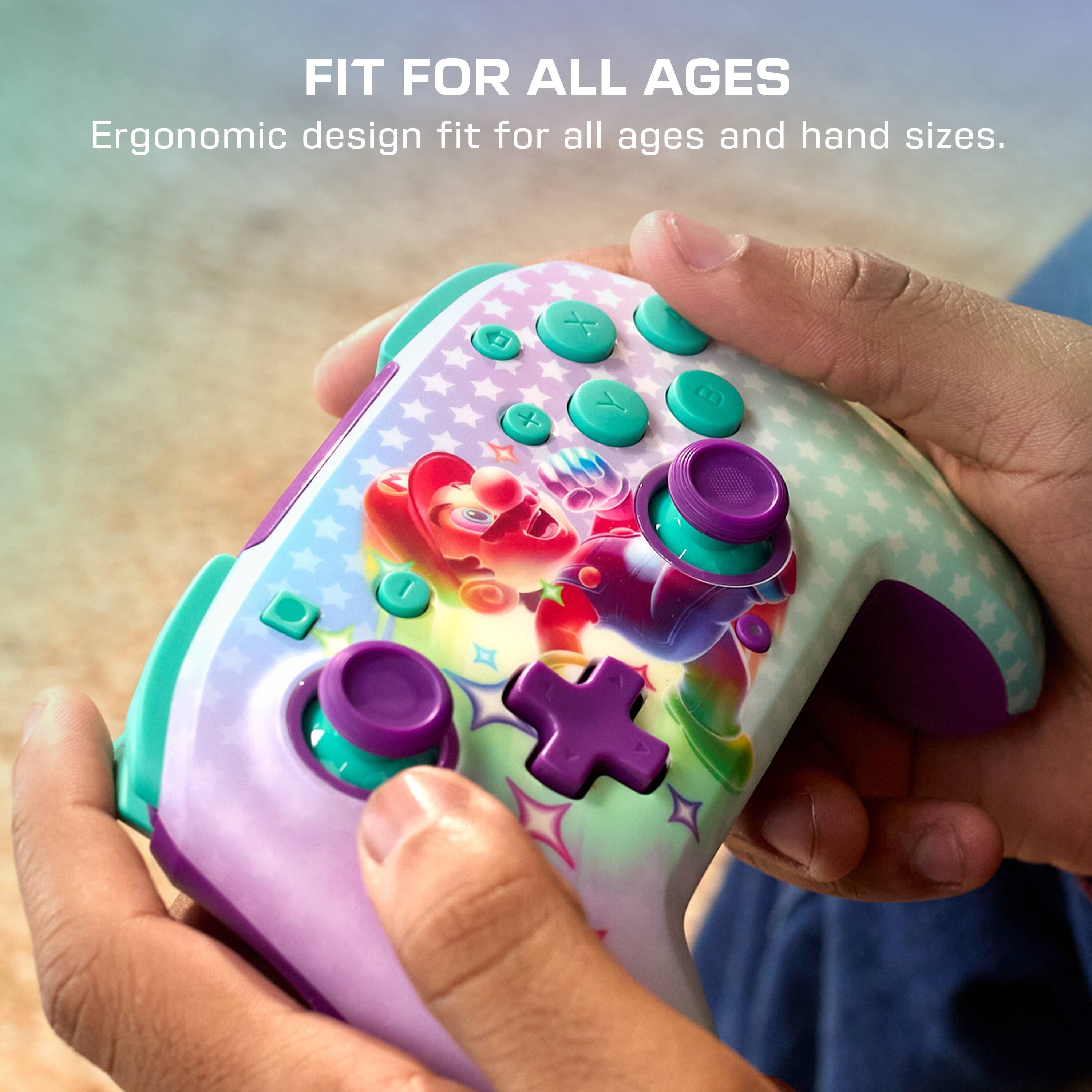 Fit for all ages, ergonomic design fit for all ages and hand sizes.