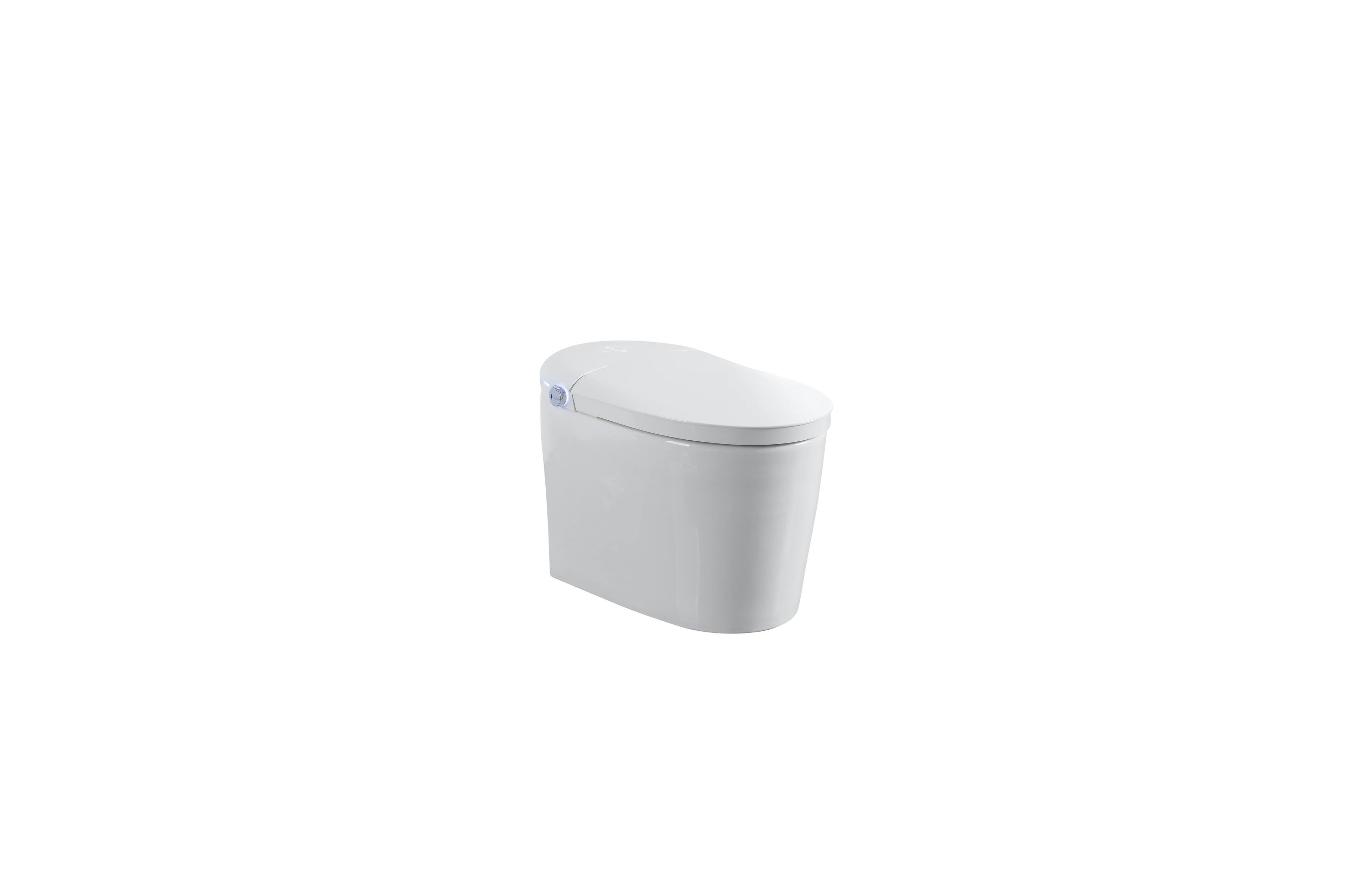Alt View 9. Tiramisubest - Tankless Smart Toilet With Bidet,Auto Flush,Auto Open/Close,Heated Seat,Bubble Wash,Warm Water and Dry,Adjustable Temp - White.