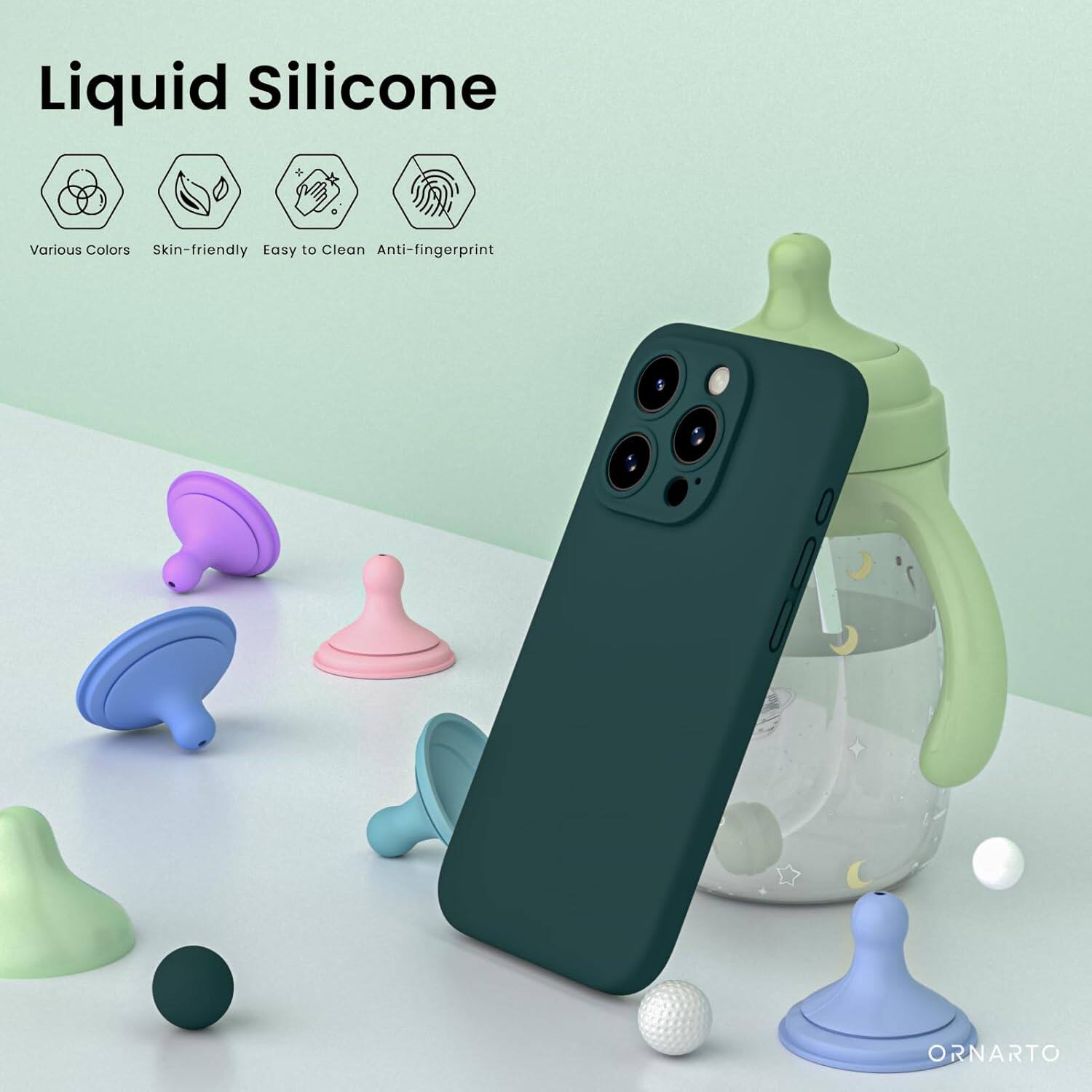 Liquid Silicone, Various Colors, Skin-friendly, Easy to Clean, Anti-fingerprint, ORNARTO