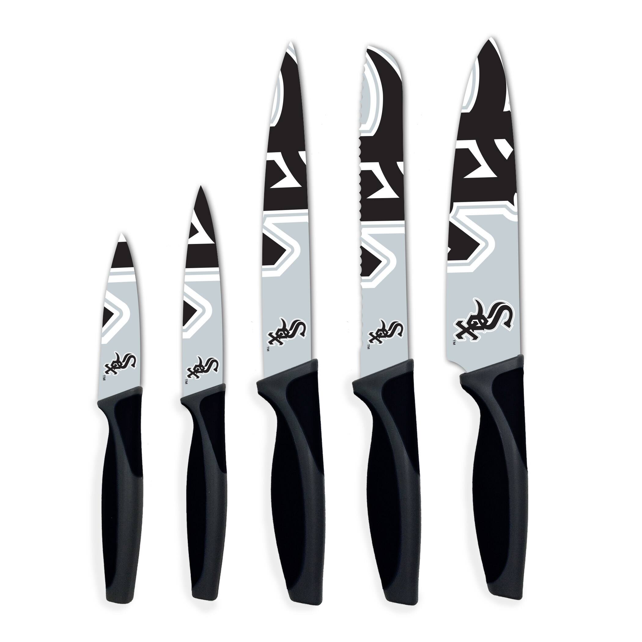 Alt View 1. Woodrow - Chicago White Sox 5-Piece Stainless Steel Cutlery Knife Set - Multicolor.