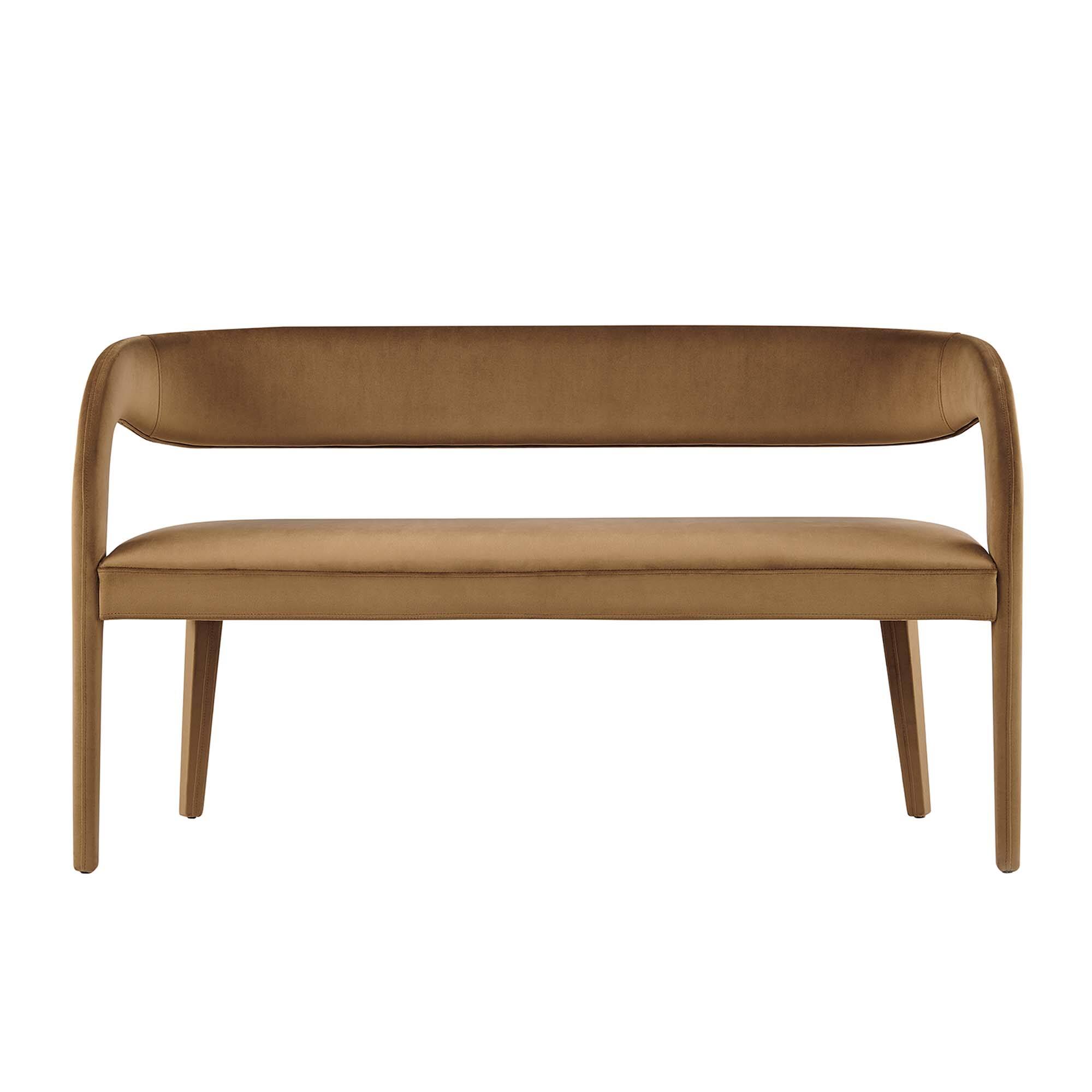 Alt View 2. Modway - Pinnacle Performance Velvet Accent Bench by Modway - Brown.