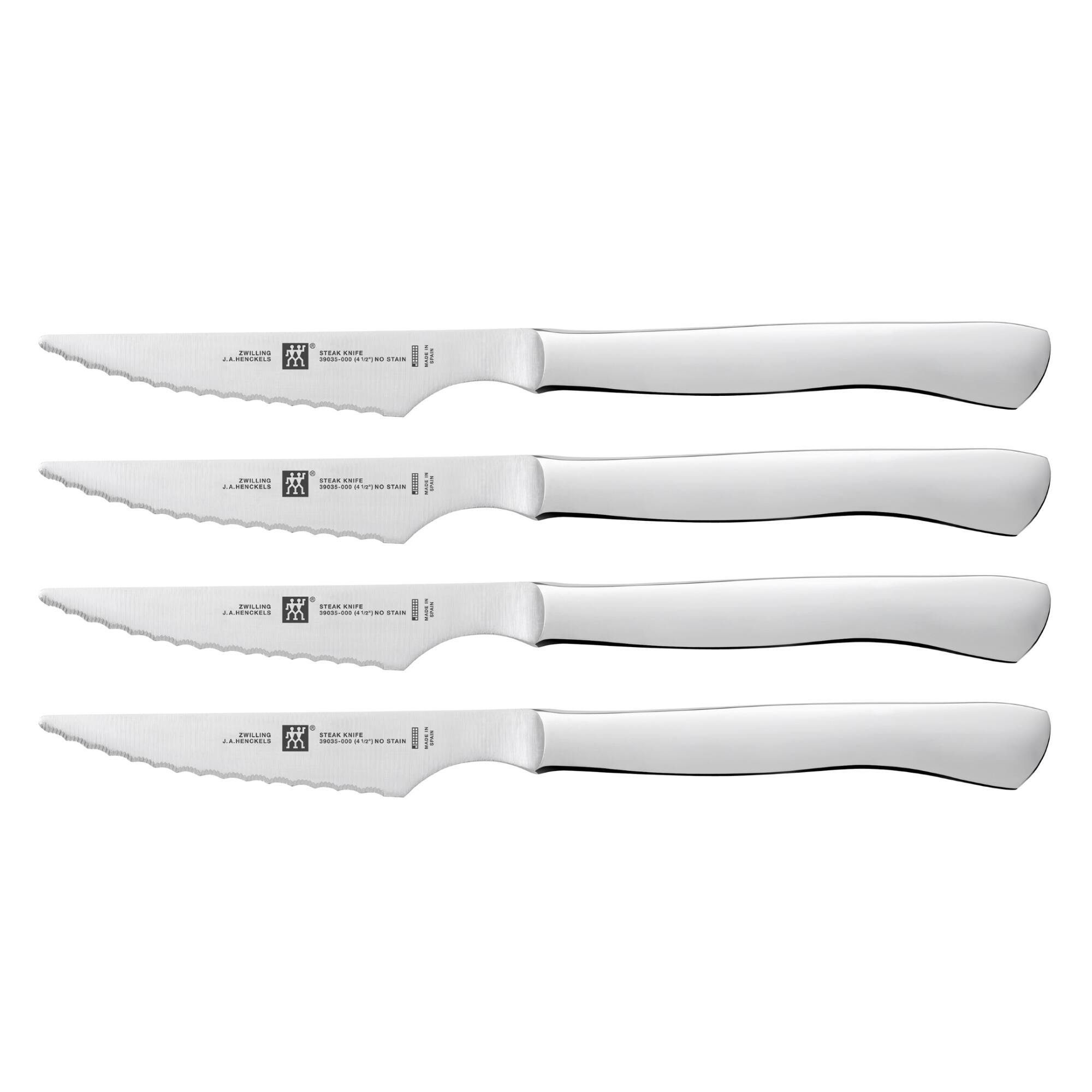 The text on the image reads:

"ZWILLING
J.A. HENCKELS
STEAK KNIFE
3822-200
STAINLESS STAINLESS
MADE IN GERMANY"