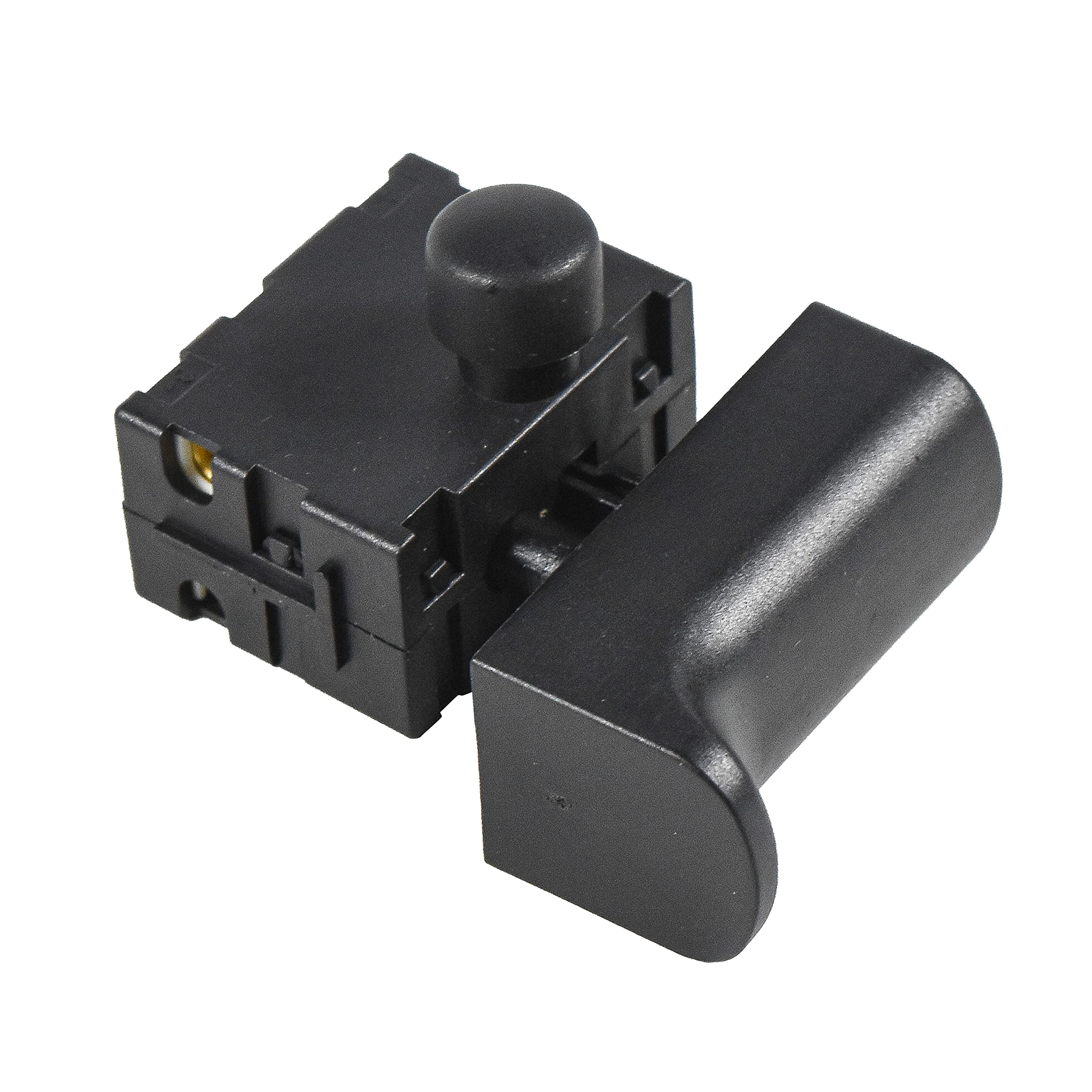 Back. HQRP - Trigger Pushbutton Switch for Kedu HY15DB / HY-15DB Power Tools, Lock-Off, UL Recognized - black.