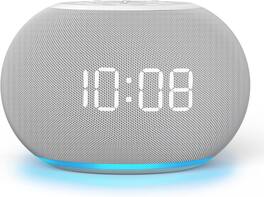 FINEAK - Auto-Dimmable Sound Machine Alarm Clock with Night Light, 20 Soothing Sounds - Gray