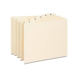 Staples - A-Z Index File Guide, Letter, 25/Set - Manila