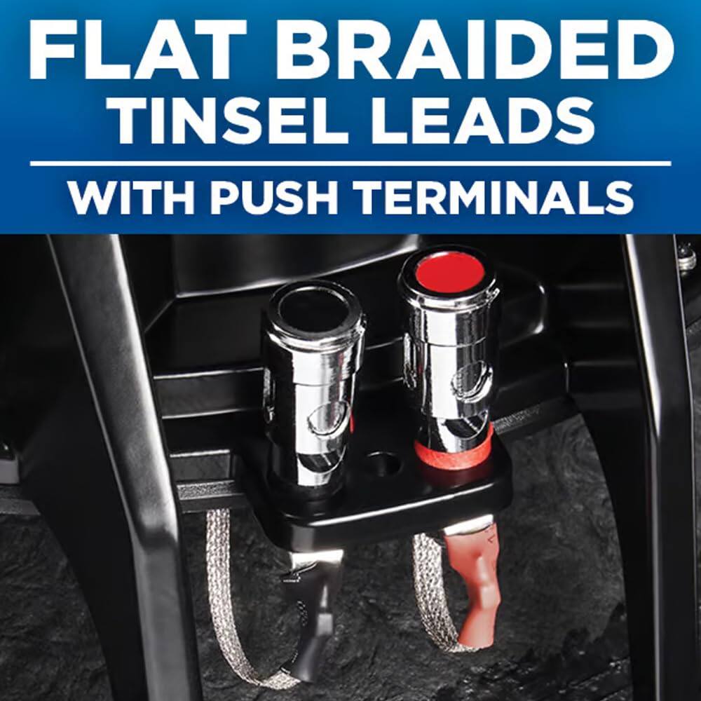 FLAT BRAIDED TINSEL LEADS WITH PUSH TERMINALS