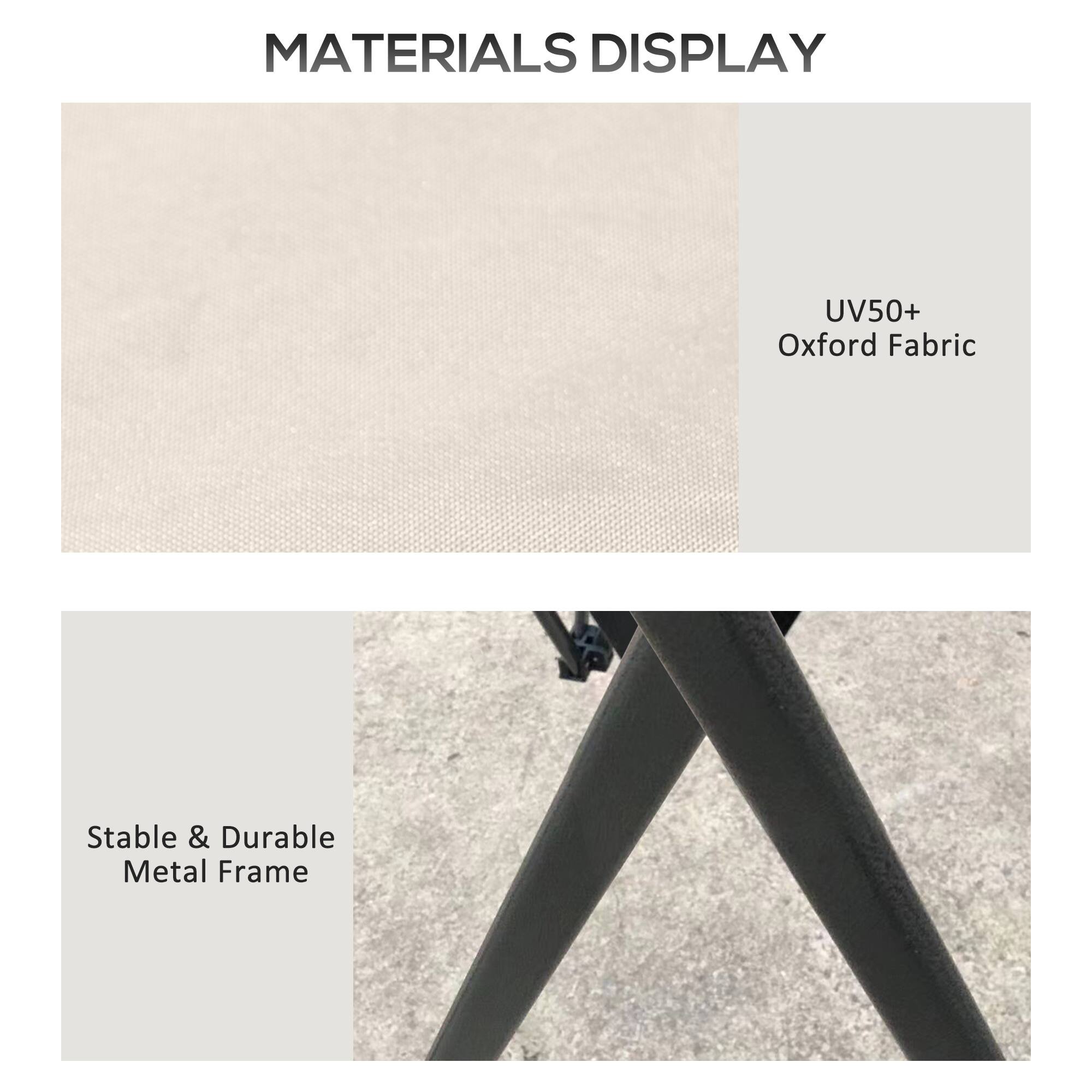 MATERIALS DISPLAY

UV50+ Oxford Fabric

Stable & Durable Metal Frame