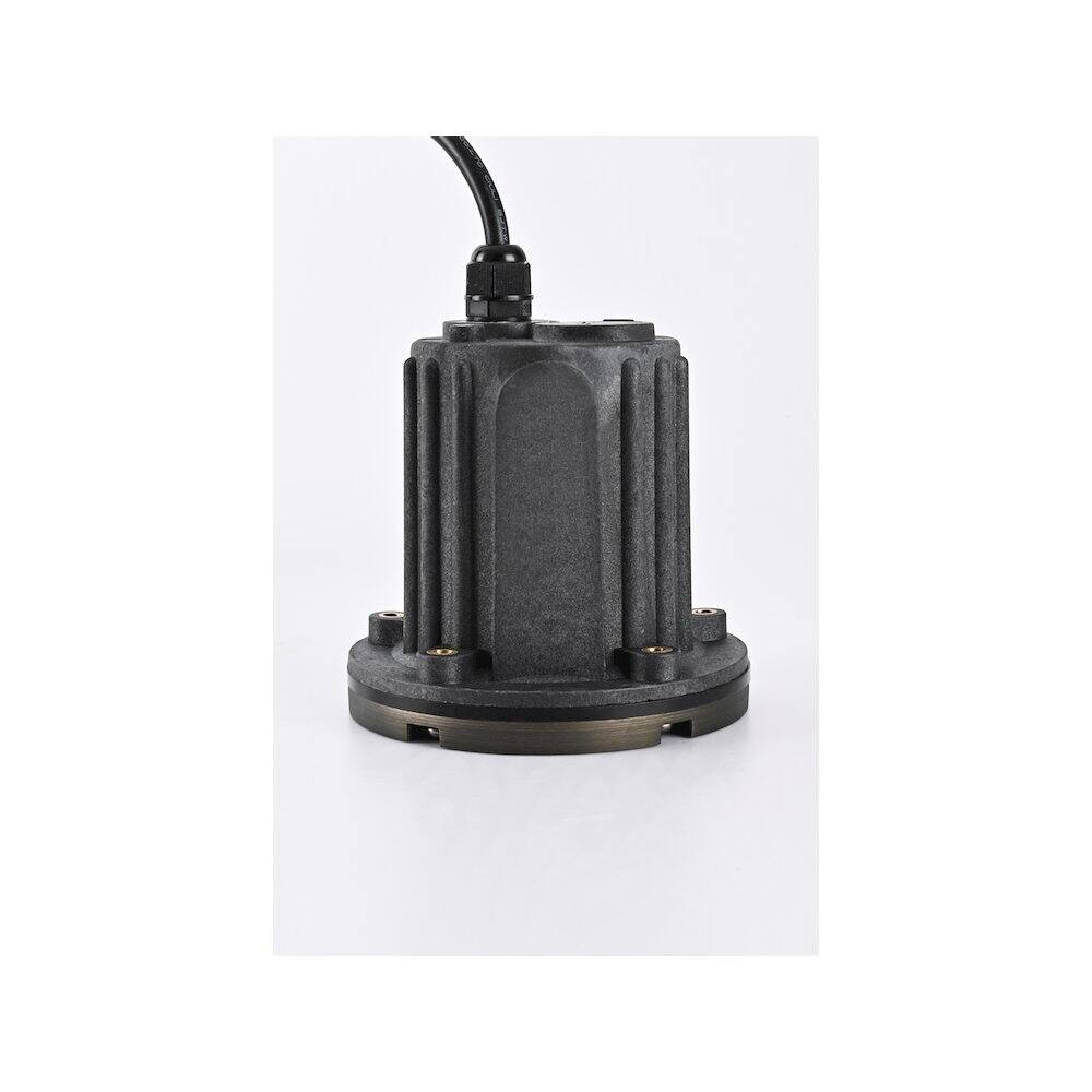 Alt View 1. Elitco Lighting - Outdoor 12V Cast Brass well light 5.25 inch Wide x 6.75 inch High in Dark Bronze - Dark Bronze.