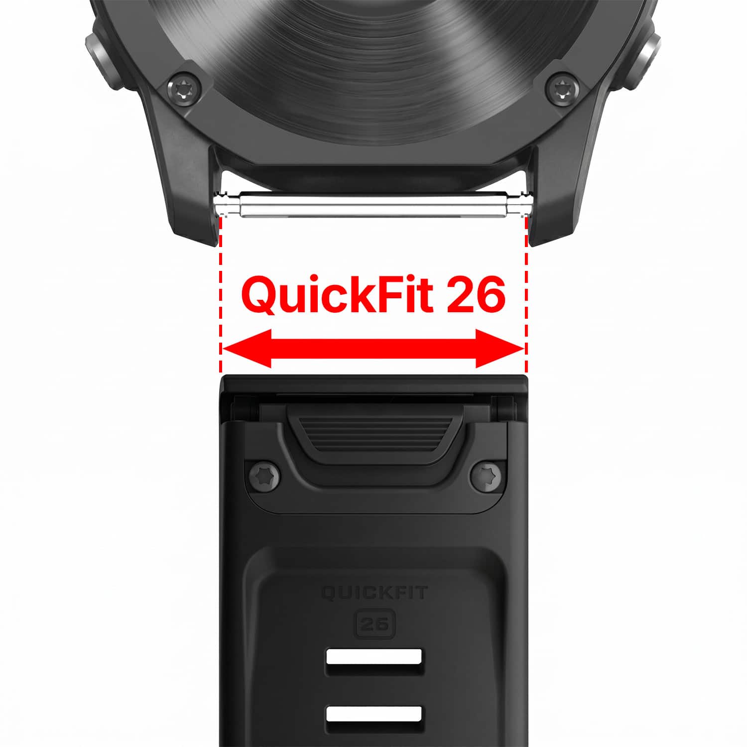 StrapsCo Italian Leather Strap QuickFit 26 Watch Band For Garmin