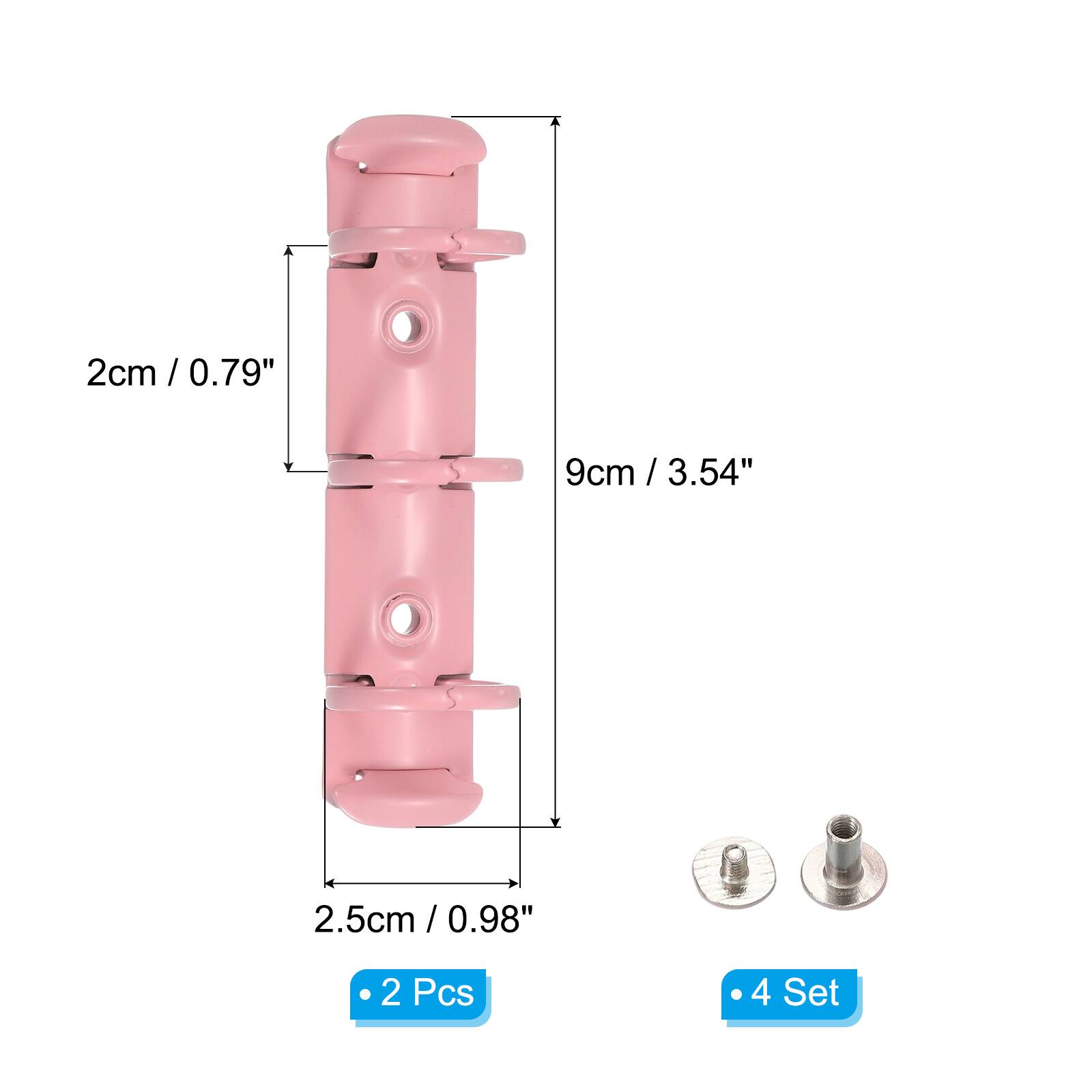 2cm / 0.79"  
9cm / 3.54"  
2.5cm / 0.98"  
2 Pcs  
4 Set