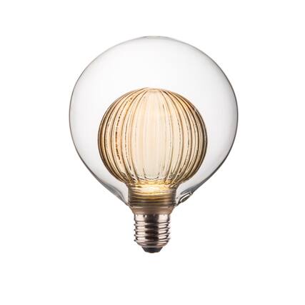 Front. GE - Globe Electric G40 E26 (Medium) LED Bulb Soft White 3 Watt Equivalence 1 pk.