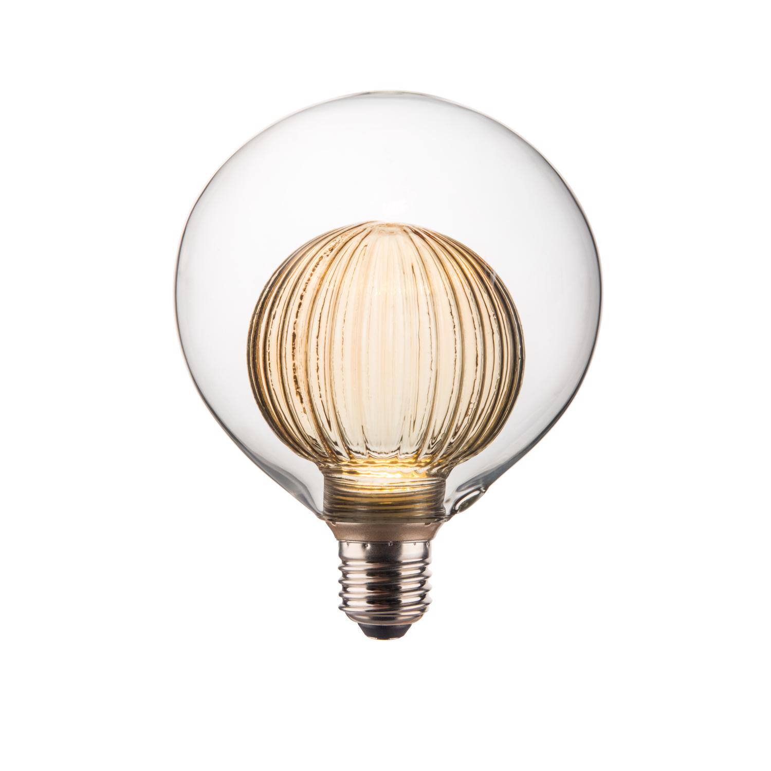 Front. GE - Globe Electric G40 E26 (Medium) LED Bulb Soft White 3 Watt Equivalence 1 pk.