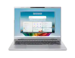 Acer - Aspire 14 AI Copilot+ PC 14" WUXGA 120Hz Touch Laptop, Ryzen AI 7 445, 16GB LPDDR5X, 1TB SSD - A14-A71MT-R4SF - Silver