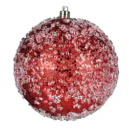 Vickerman - 12" Glitter Hail Ball - Red