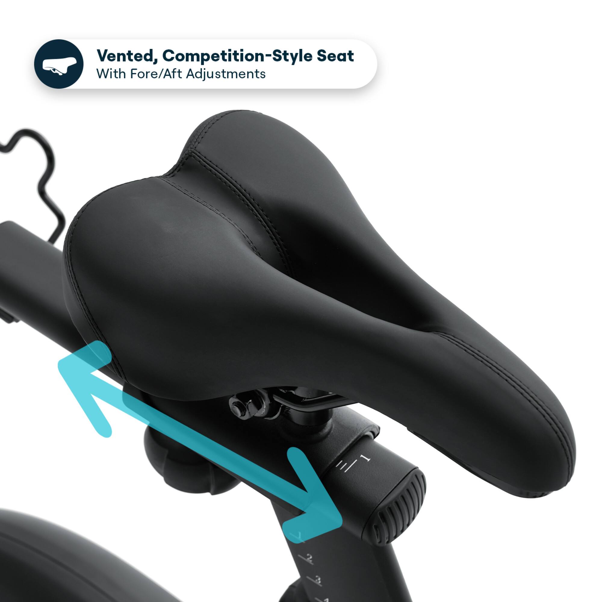 Vented, Competition-Style Seat With Fore/Aft Adjustments