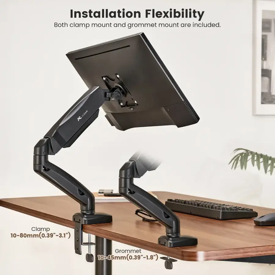 Installation Flexibility: Both clamp mount and grommet mount are included. ACBAM AC Clamp: 10-80mm (0.39"-3.1") Grommet: 10-45mm (0.39"-1.8")